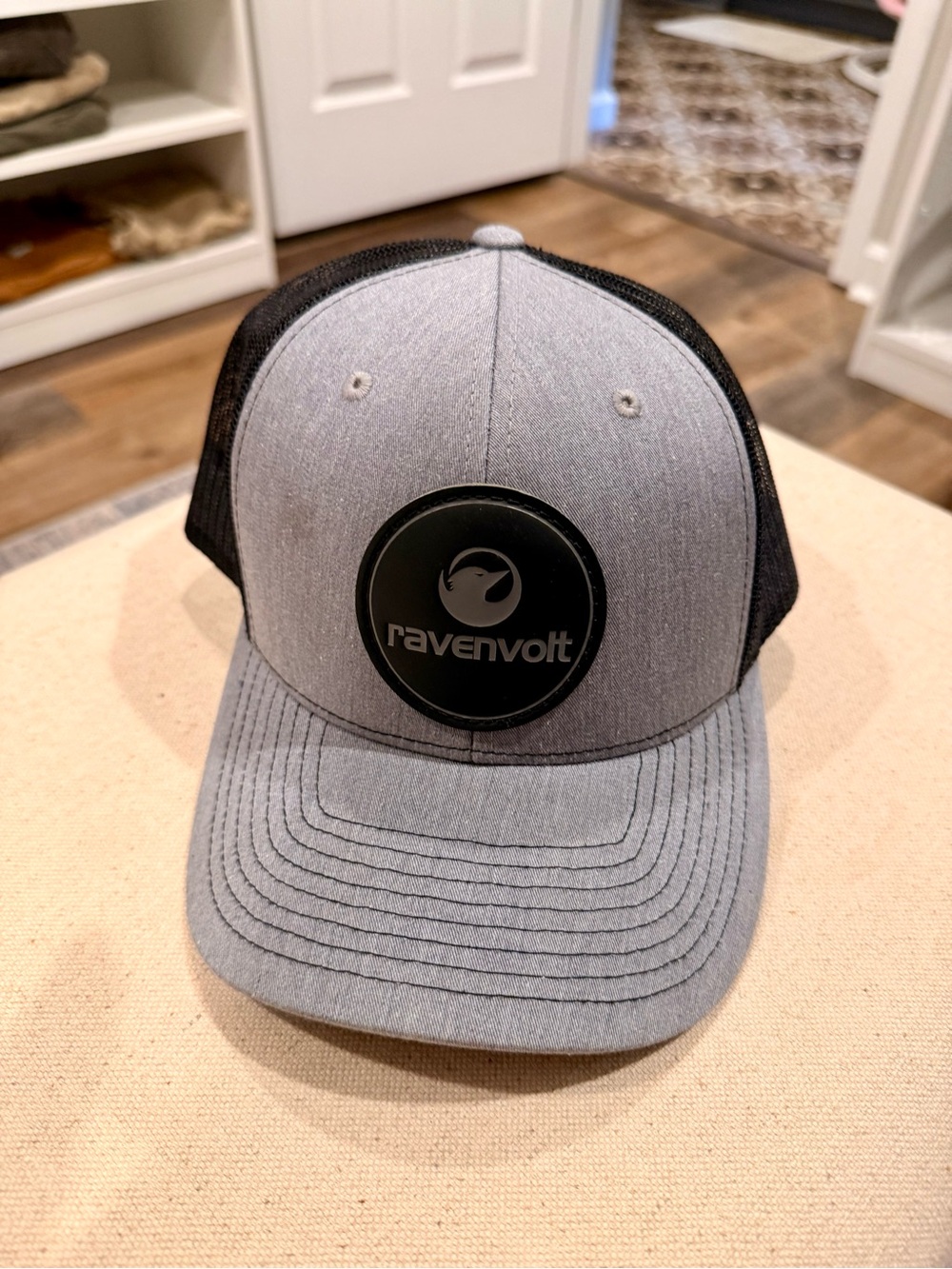 RavenVolt Grey and Black Trucker Hat